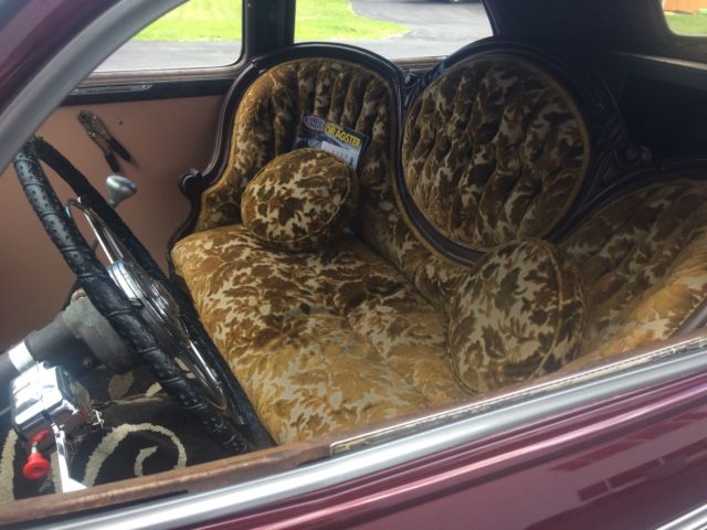 1940 Burgundy Buick Rat Rod, Hot Rod, Antique 4 door