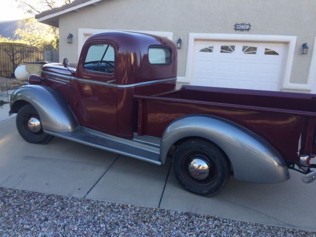 1940 silver and maroon Chevrolet Other Pickups Pickup Truck
