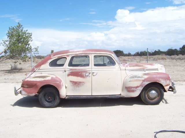 1940 Red Dodge D14 Sedan