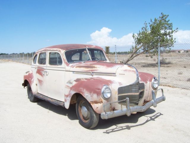 1940 Red Dodge D14 Sedan