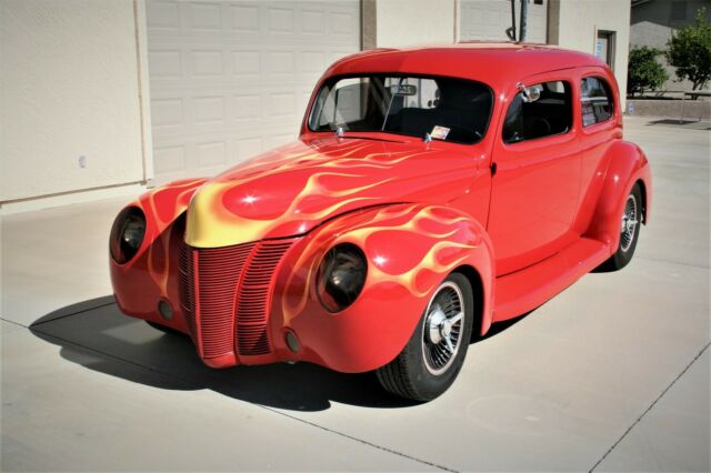 1940 Red Ford 2DR Sedan