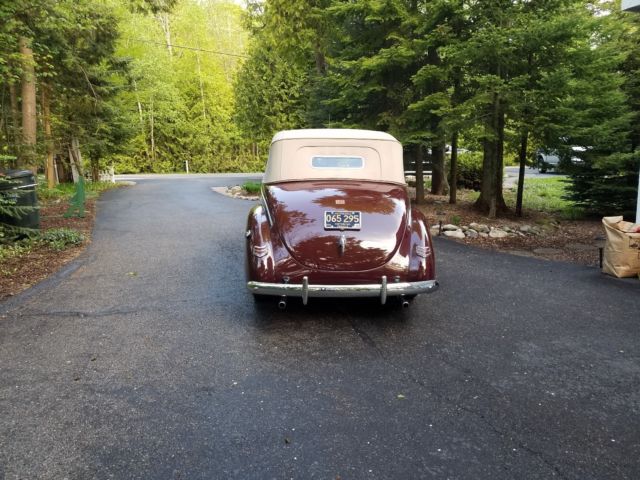 1940 Ford maroon Ford Deluxe Convertible