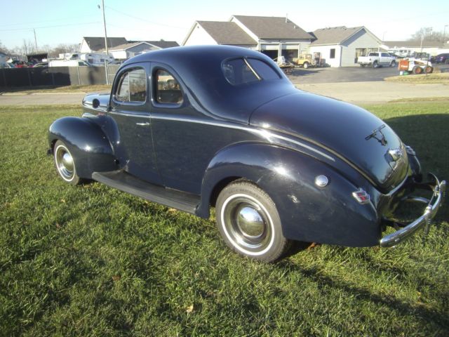 1940 Blue Ford Deluxe Coupe