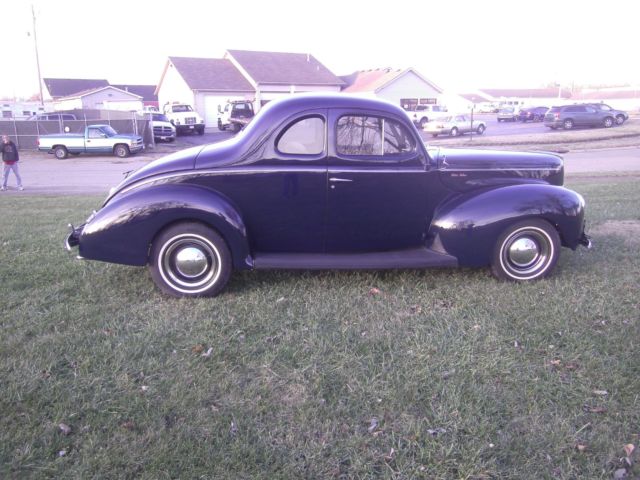1940 Blue Ford Deluxe Coupe