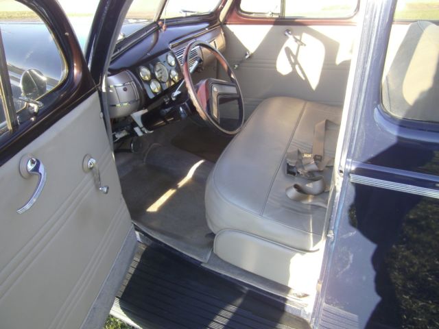 1940 Blue Ford Deluxe Coupe