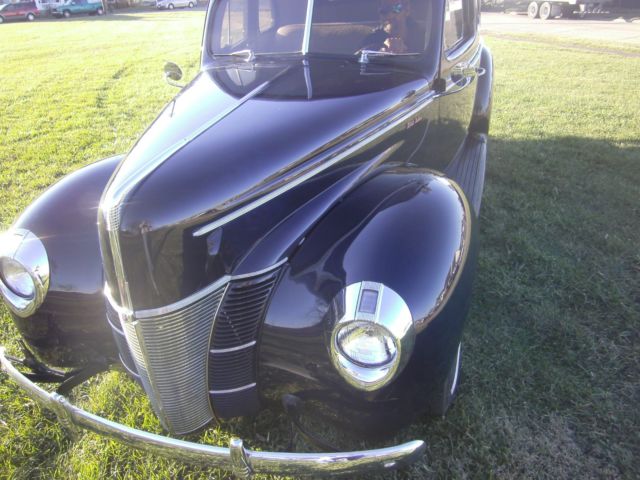 1940 Blue Ford Deluxe Coupe