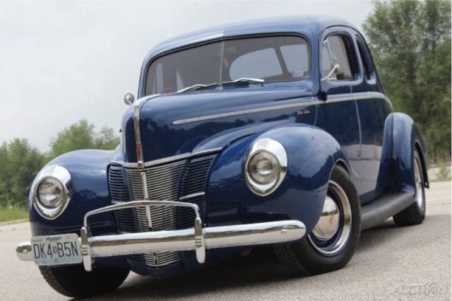 1940 Blue Ford Deluxe Coupe