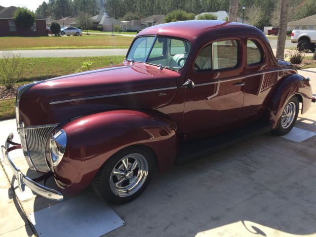 1940 Burgundy Ford Coupe Coupe