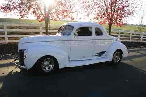 1940 White Ford Coupe