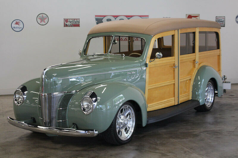 1940 Green Ford Deluxe Station Wagon