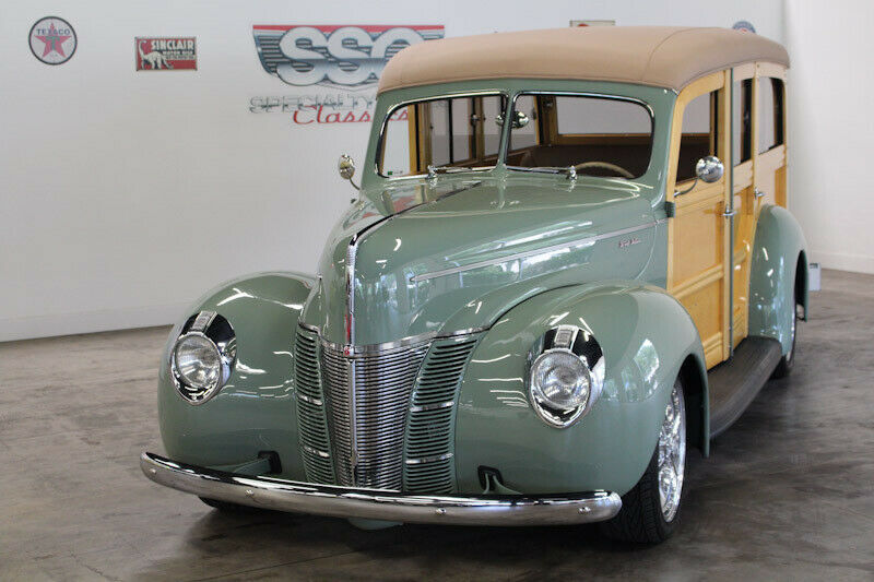 1940 Green Ford Deluxe Station Wagon