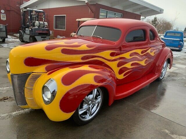 1940 Red Ford Deluxe Coupe