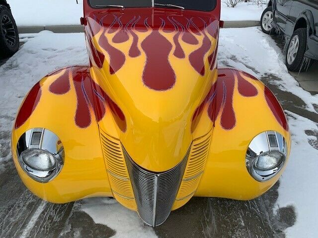 1940 Red Ford Deluxe Coupe
