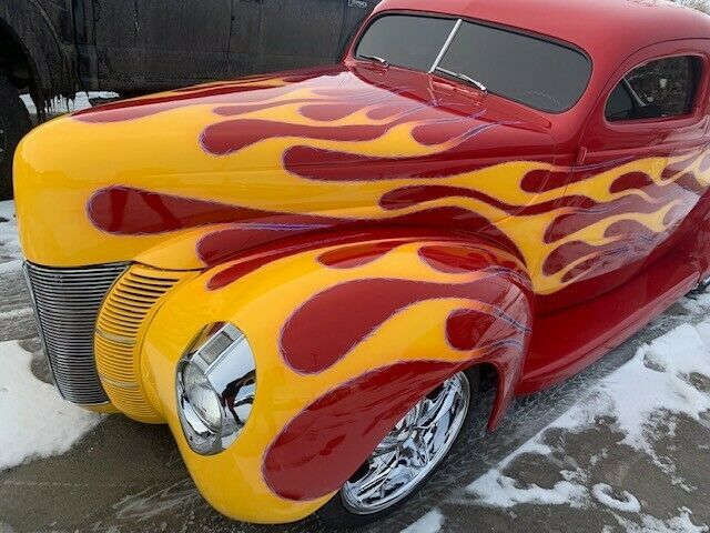 1940 Red Ford Deluxe Coupe