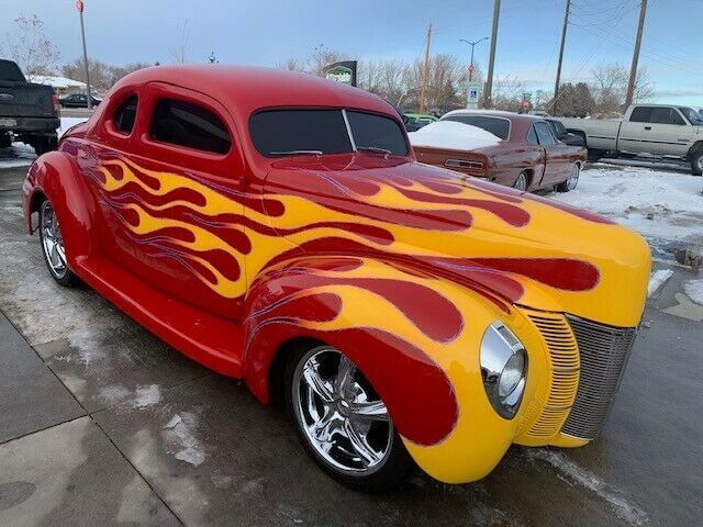 1940 Red Ford Deluxe Coupe
