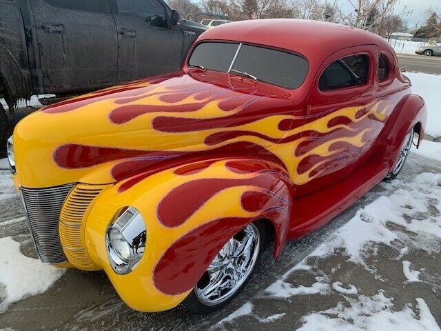 1940 Red Ford Deluxe Coupe