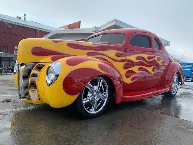 1940 Red Ford Deluxe Coupe