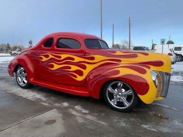 1940 Red Ford Deluxe Coupe