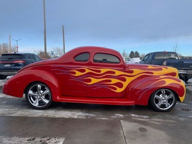 1940 Red Ford Deluxe Coupe