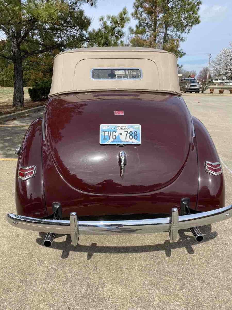 1940 Red Ford Deluxe Convertible