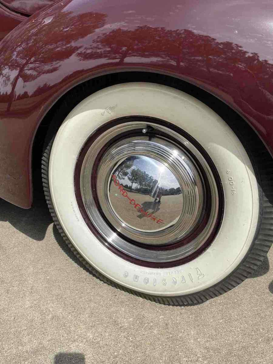 1940 Red Ford Deluxe Convertible