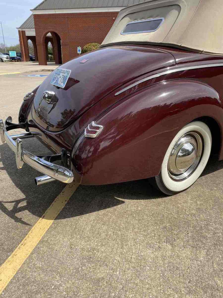 1940 Red Ford Deluxe Convertible