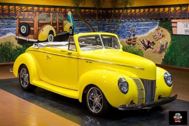 1940 Yellow Ford Deluxe Convertible