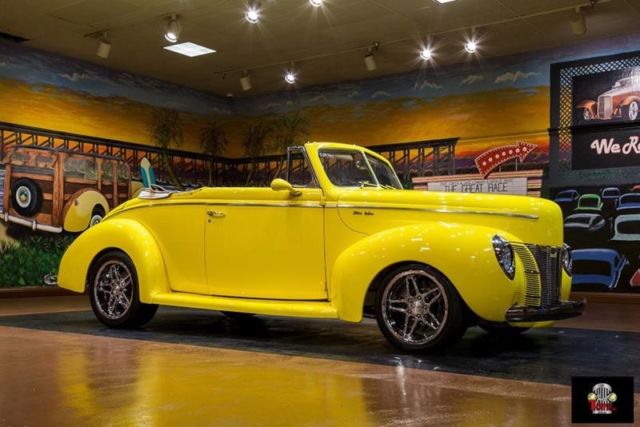 1940 Yellow Ford Deluxe Convertible