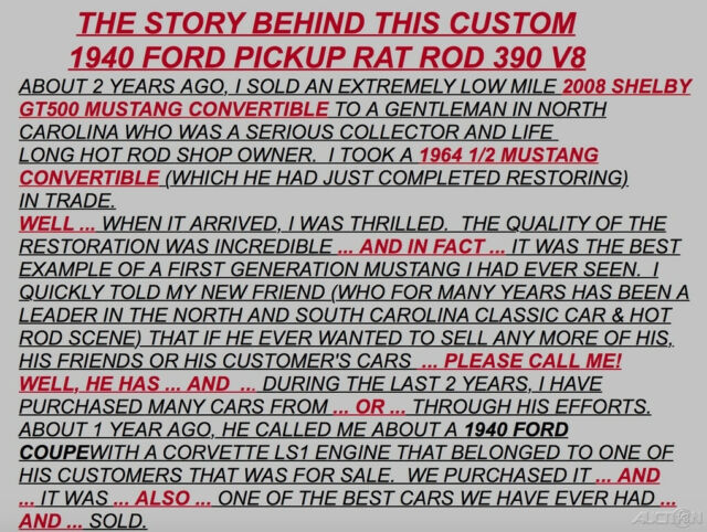 1940 Brown Ford F-100 Pickup Truck