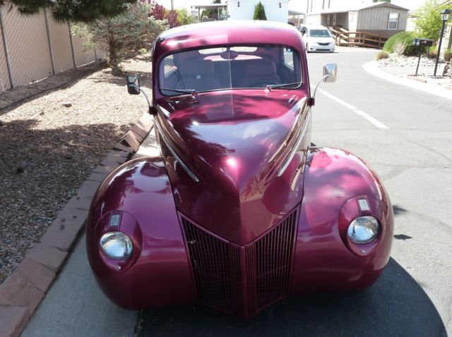 1940 Raspberry Ford Custom Street Rod Deluxe Sedan
