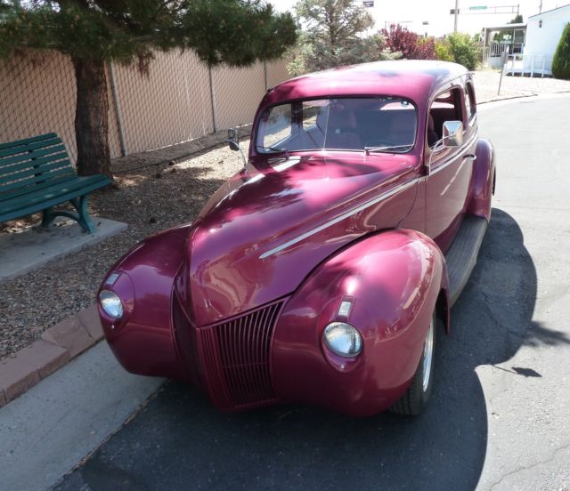 1940 Raspberry Ford Custom Street Rod Deluxe Sedan