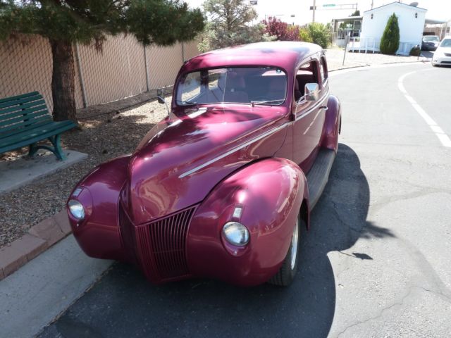 1940 Raspberry Ford Custom Street Rod Deluxe Sedan