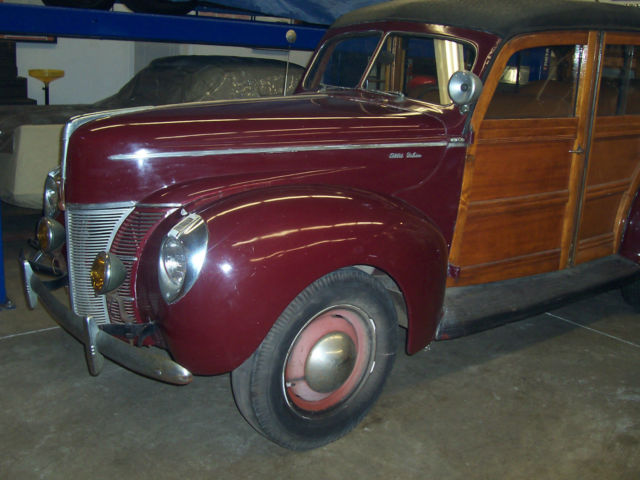 1940 Maroon Ford Other Woodie