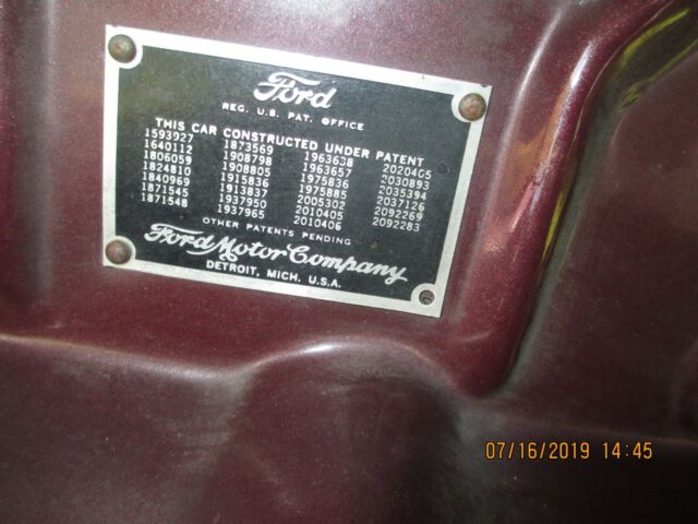 1940 Boot Beer Maroon Ford Other Sedan Delivery