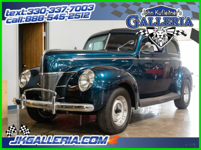 1940 Blue Ford Tudor Coupe