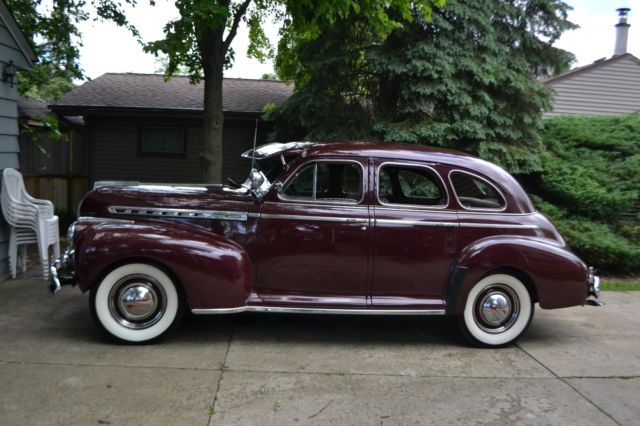 1941 Burgundy Chevrolet Special Deluxe Sedan