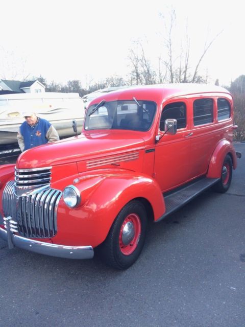 1941 Red Chevrolet Suburban SUV