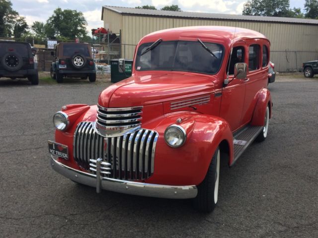 1941 Red Chevrolet Suburban SUV
