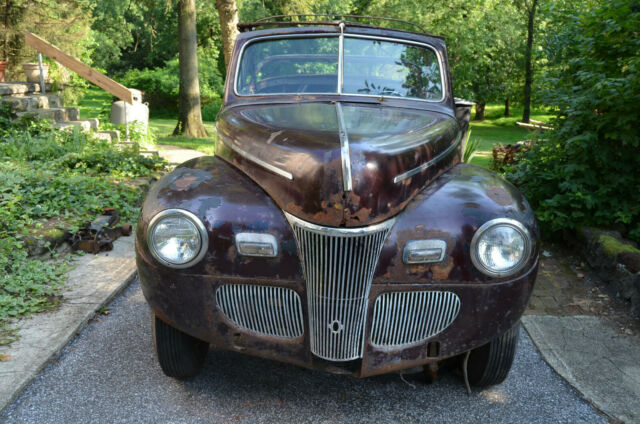 1941 Burgundy Ford V-8 Convertible