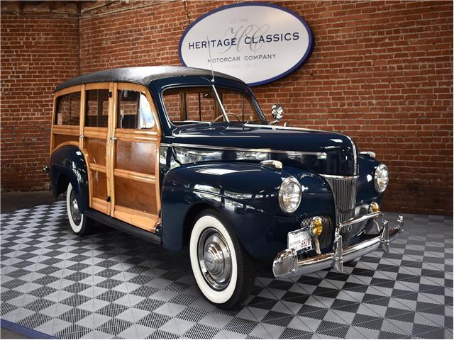 1941 Blue Ford De Luxe Wagon