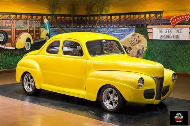 1941 Maroon Ford Deluxe Convertible