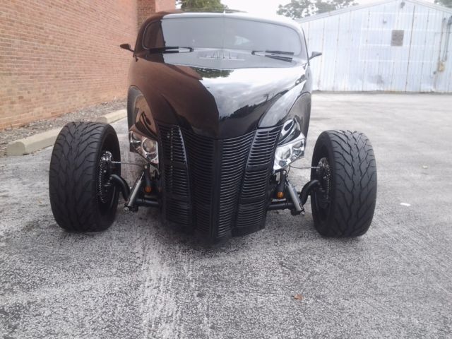 1941 Black Ford Chopped Hot Rod Sedan