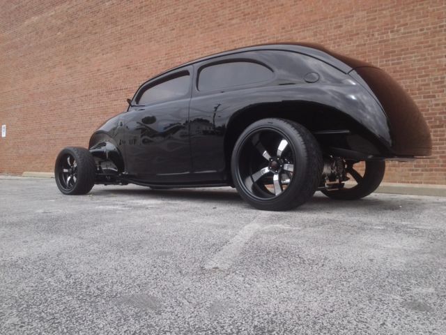 1941 Black Ford Chopped Hot Rod Sedan