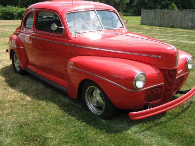 1941 Red Ford Super Deluxe Coupe