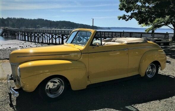 1941 Yellow Ford Super Deluxe Convertible