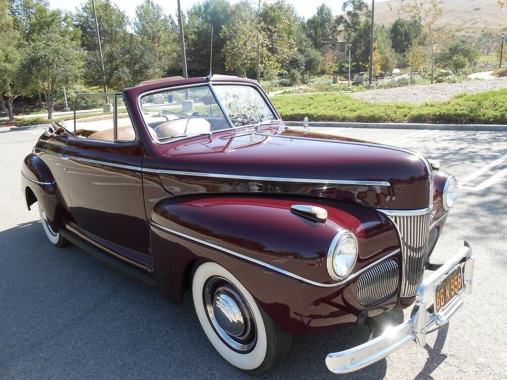 1941 Mayfair- Maroon Ford Super Deluxe Convertible