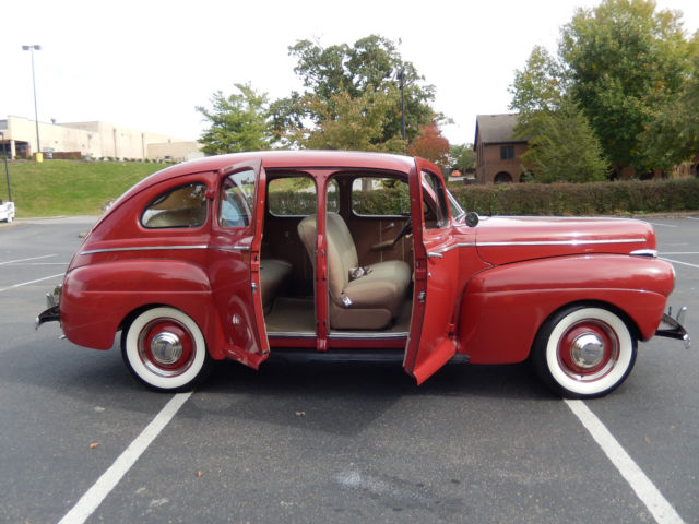 1941 Red Ford Super Special Sedan