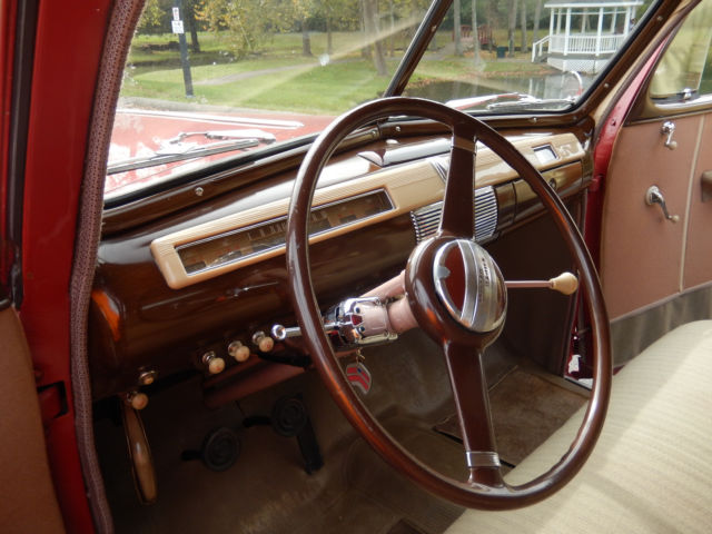 1941 Red Ford Super Special Sedan