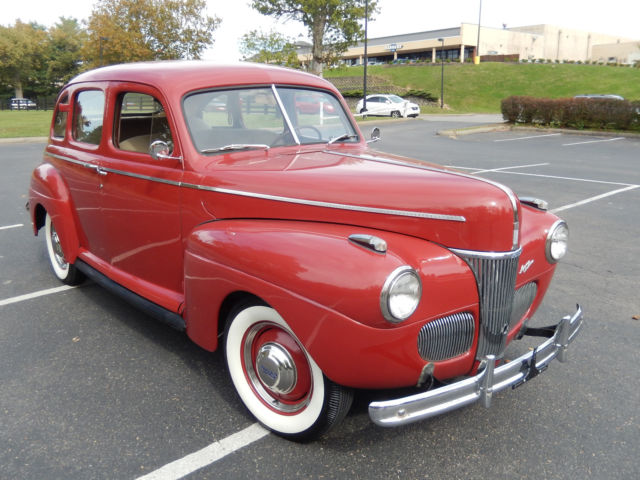 1941 Red Ford Super Special Sedan