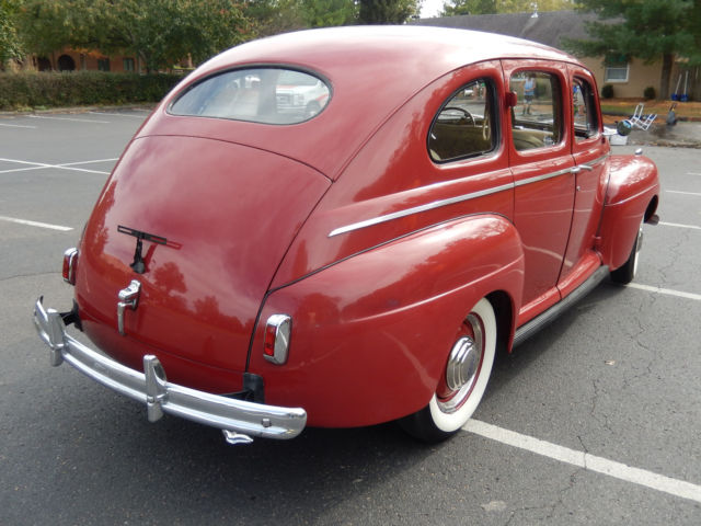 1941 Red Ford Super Special Sedan